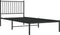 vidaXL - Bedframe - met - hoofdbord - metaal - zwart - 90x200 - cm