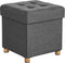 Songmics Kruk - Opvouwbare Kruk Met Opbergruimte - 38 x 40 x 38 cm - Grijs