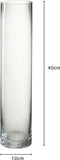 J-Line vaas Cylinder - glas - transparant - medium - 40 cm hoog