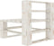 vidaXL - Tuinmiddenbank - pallet - hout - wit