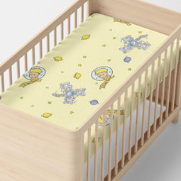 Onderlaken HappyFriday LE PETIT PRINCE Geel Multicolour 70 x 140 x 14 cm