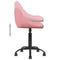 Kantoorstoel fluweel roze