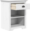 vidaXL - Nachtkastje - BODO - 53x38,5x67 - cm - massief - grenenhout - wit