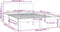 vidaXL - Bedframe - massief - hout - grijs - 135x190 - cm