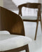 Niebla eetkamerstoel - hout bruin+beige