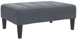 vidaXL - Voetenbank - 77x55x31 - cm - fluweel - donkergrijs