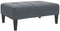 vidaXL - Voetenbank - 77x55x31 - cm - fluweel - donkergrijs