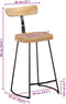 vidaXL - Barkrukken - 2 - st - 49x43x88 - cm - massief - mangohout