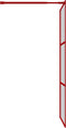 vidaXL - Inloopdouchewand - transparant - 115x195 - cm - ESG-glas - rood