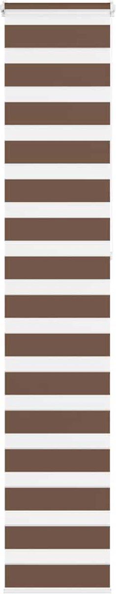 vidaXL - Zebra - rolgordijn - 40x230 - cm - stofbreedte - 35,9 - cm - polyester - bruin
