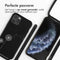 iMoshion Hoesje Geschikt voor iPhone 11 Pro Hoesje Met Koord - iMoshion Siliconen design hoesje met koord - Zwart / Dandelion Black
