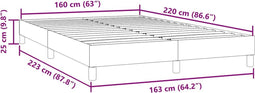 vidaXL - Bedframe - zonder - matras - 160x220 - cm - fluweel - zwart