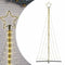vidaXL LED-kerstboom 447 LEDs 250 cm warmwit