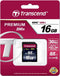 Transcend Premium SDHC kaart 16GB - Class 10 - 30 Mb/s schrijfsnelheid (1 stuk)