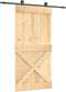 vidaXL - Schuifdeur - met - beslag - 100x210 - cm - massief - grenenhout
