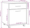 vidaXL - Rolkast - 45x38x54 - cm - bewerkt - hout - bruin - eikenkleur