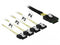 Delock 85731 - SAS-kabel - Mini SAS SFF-8087 naar 4x SATA - Groen Zwart