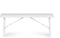 Klaptafel met banken - 120x70x74cm - 4 personen - wit