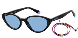 Polaroid Zonnebril 6109/s Dames Cat-eye Zwart/blauw