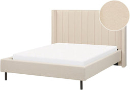 VILETTE - Tweepersoonsbed - Beige - 140 x 200 cm - Bouclé