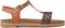 PS Poelman Lizzy - Dames Sandalen - Cognac Bruin met Metallic Brons Snake Print - Maat 41