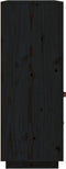 vidaXL - Hoge - kast - 100x40x108,5cm - massief - grenenhout - zwart