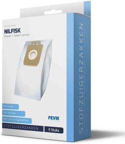SQOON® - Stofzuigerzakken geschikt voor Nilfisk Power-series / Select-series - Model 107412688 - 5 stuks
