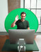 Draagbare opvouwbare webcamachtergrond | Videochat | Webconferentie | Green Screen Stoel | Thuiswerken | Zoom virtuele achtergrond | Skype | Ploegen | Twitch | OBS | Streamen