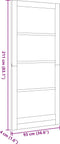vidaXL - Interieurdeur - 'ORKDAL'93x211x4 - cm - Massief - Vurenhout