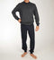 Schiesser Heren Pyjama - Lange broek - 100% Katoen - Donkerblauw