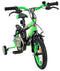 Strike Groene Kinderfahrrad | 3,5-5 jaar | 14 inch wielen | 2 Handbremsen | Zijwieltjes | Kettenschutz & Pedalreflektoren | Verstellbaar zadel | Cadeau voor jongens