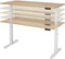 Ergonomisch elektrische verstelbaar zit/sta bureau Teez breed 180CM diep 80CM bladkleur Havanna framekleur Zwart (RAL9005)