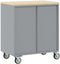 vidaXL - Gereedschapskast - met - Wielen - en - Vergrendelbaar - Zwart - 75x45x85 - cm - Staal