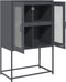 vidaXL - Hoge - kast - 68x39x107 - cm - staal - antracietkleurig