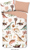 Good Morning Dino - Kinderdekbedovertrek - 100% katoen - Multi - (140x200 cm)
