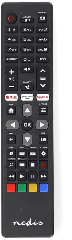 Nedis TVRC45PHBK - Vervangende afstandsbediening - Voorgeprogrammeerd - Verlichte toetsen
