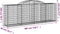 vidaXL - Schanskorven - 4 - st - gewelfd - 300x50x100/120 - cm - ijzer
