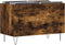 vidaXL - Platenkast - 74,5x38x48 - cm - bewerkt - hout - gerookt - eikenkleurig