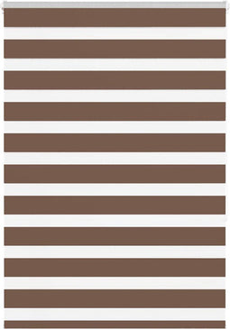 vidaXL - Zebra - rolgordijn - 100x150 - cm - stofbreedte - 95,9 - cm - polyester - bruin