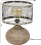 AnLi Style Tafellamp massief houten bolle voet