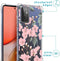 iMoshion Hoesje Geschikt voor Samsung Galaxy A72 Hoesje Met Koord - iMoshion Design Hoesje met Koord - Groen / Transparant / Roze / Cherry Blossom