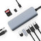 Hyper HD392 - USB-C dockingstation - Geïntegreerde kaartlezer - Grijs