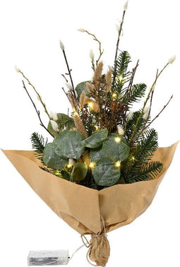 gras prelit d15h50 cm groen/wit/warm wit