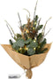 gras prelit d15h50 cm groen/wit/warm wit