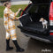 PRIORPET Hondentrap Auto - 5 Treden - Opvouwbaar - Antislip - Reflecterend - 77KG Capaciteit - Geschikt voor SUV en Middenklasse Auto's
