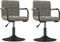 vidaXL - Eetkamerstoelen - draaibaar - 2 - st - fluweel - lichtgrijs