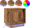 vidaXL - Nachtkastjes - met - LED - Verlichting - 2 - stuks - Oud - Hout - 44x34,5x45 - cm