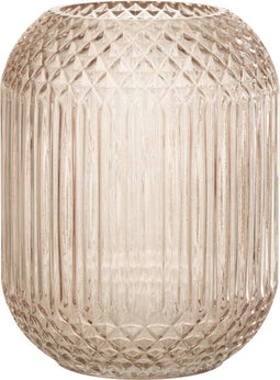 J-Line vaas Yuan - glas - beige - medium - 23.7 cm hoog