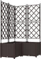 vidaXL - Tuinbak - met - Trellis - 3 - st - Bruin - 80x80x143 - cm