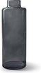 Jodeco Bloemenvaas Willem - transparant smoke glas - 11,5 x 32 cm - fles vorm vaas